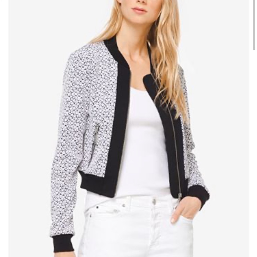 Michael Kors Floral Bomber Jacket